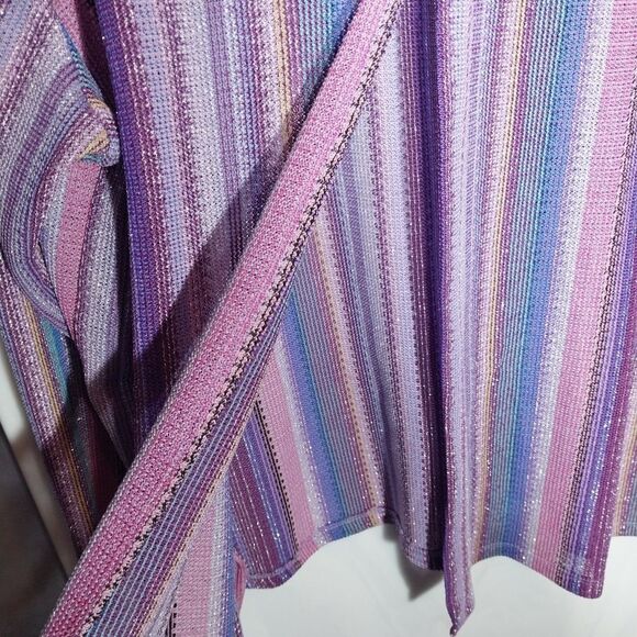 CM Shapes Tunic Top 3X Stretch Open Front Sparkle Cover Up Boho Fairy Festival - Picture 3 of 8